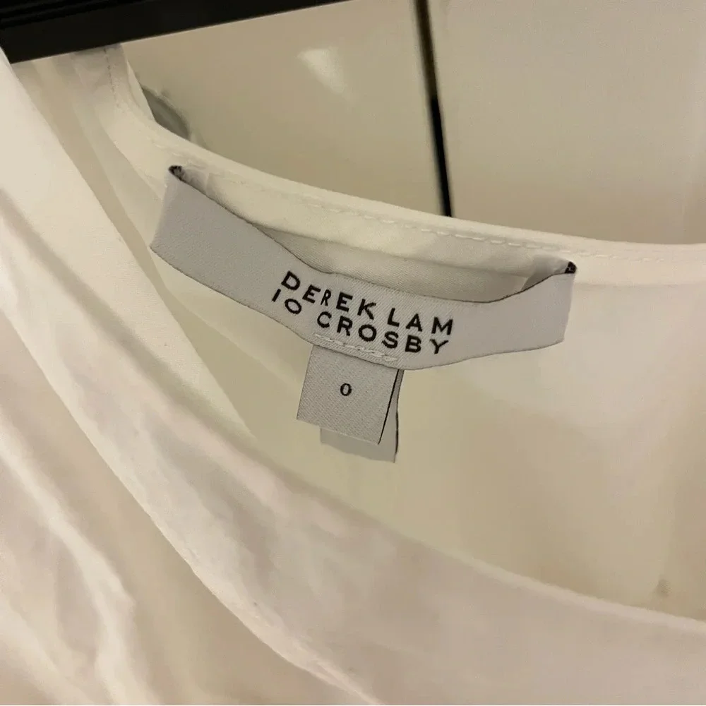 10 Crosby Derek Lam White One Shoulder Dress Size 0 - Picture 7 of 9